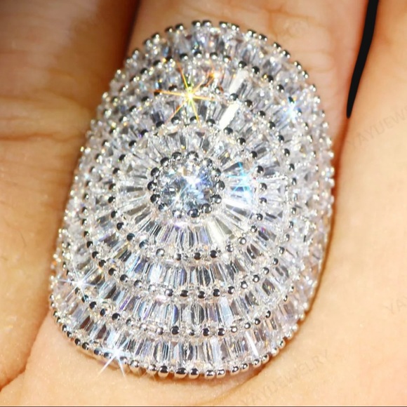 🎁 The Kaside Swarovski Crystals .925 Statement Ring - Picture 3 of 6